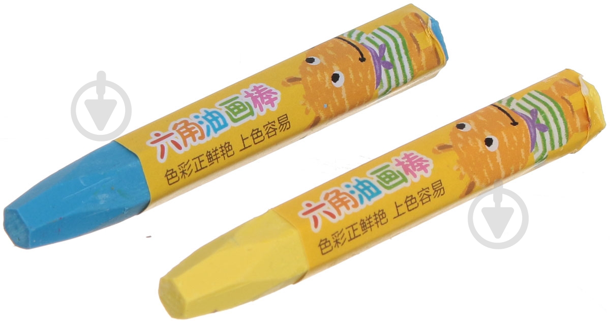 Набор восковых карандашей голубой 24 шт. - фото 1