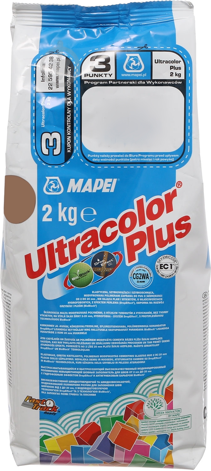 Затирка для плитки Mapei Ultracolor Plus 152 2 кг лакриция - фото 1