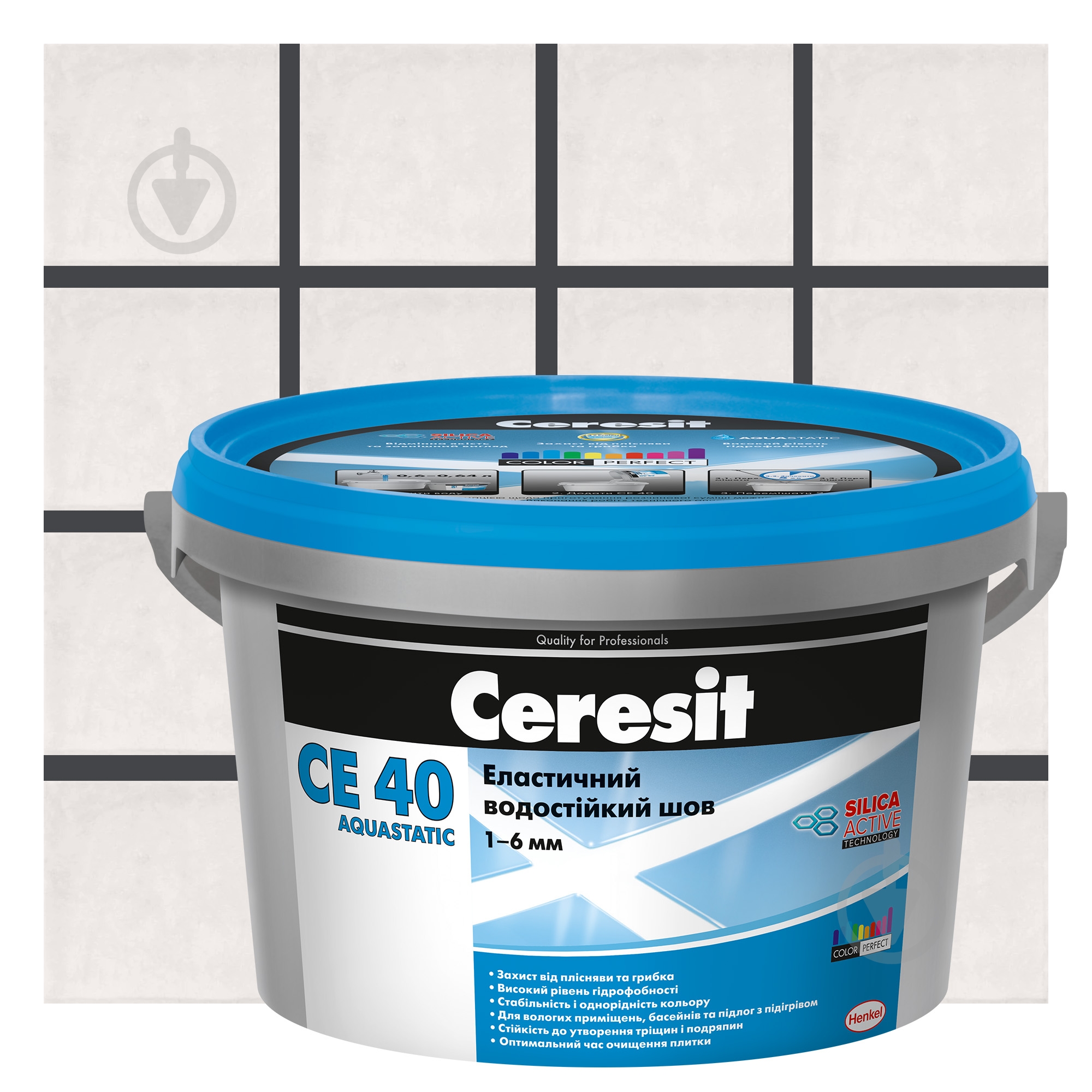 Затірка для плитки Ceresit CE 40 AQUASTATIC №18 5 кг чорний - фото 1