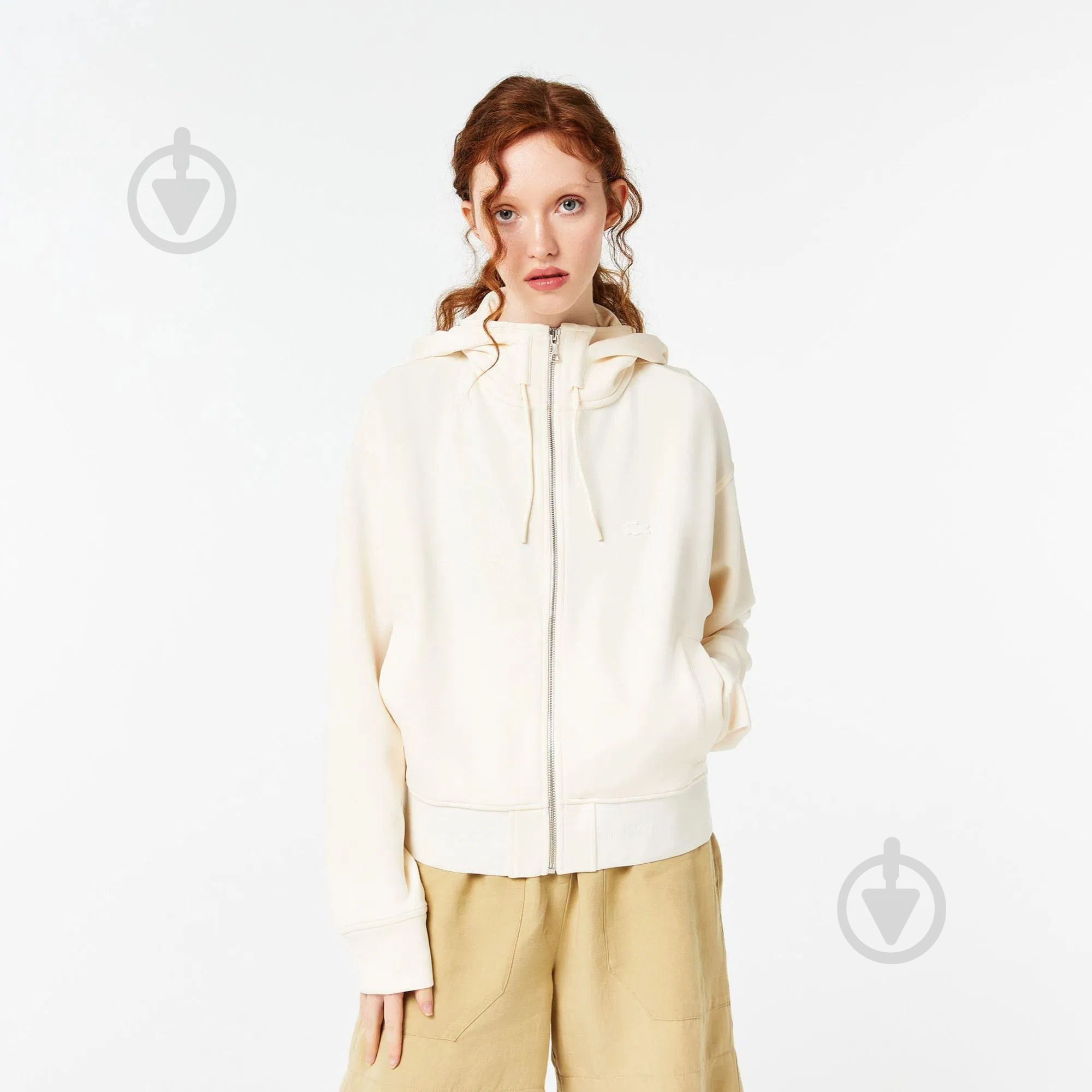 Толстовка Lacoste SF021111B р.L бежевый - фото 1 Толстовка Lacoste SF021111B р.L бежевый - фото 1