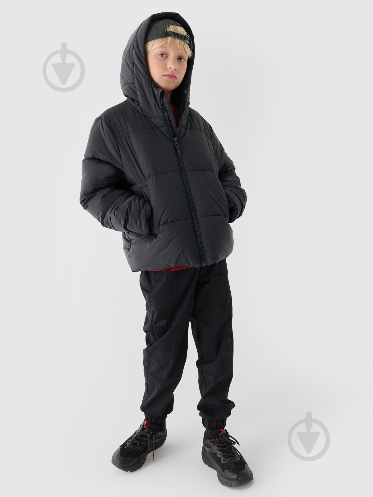 Пуховик для хлопчиків зимовий 4F DOWN JACKET M463 4FJWAW24TDJAM463-20S чорний - фото 10