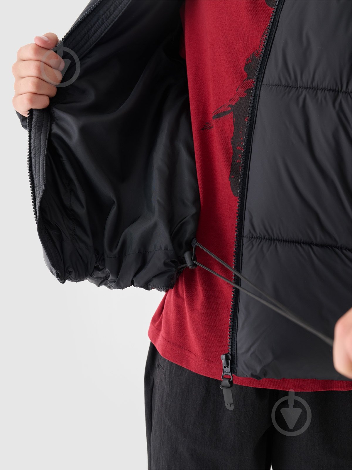 Пуховик для хлопчиків зимовий 4F DOWN JACKET M463 4FJWAW24TDJAM463-20S чорний - фото 4