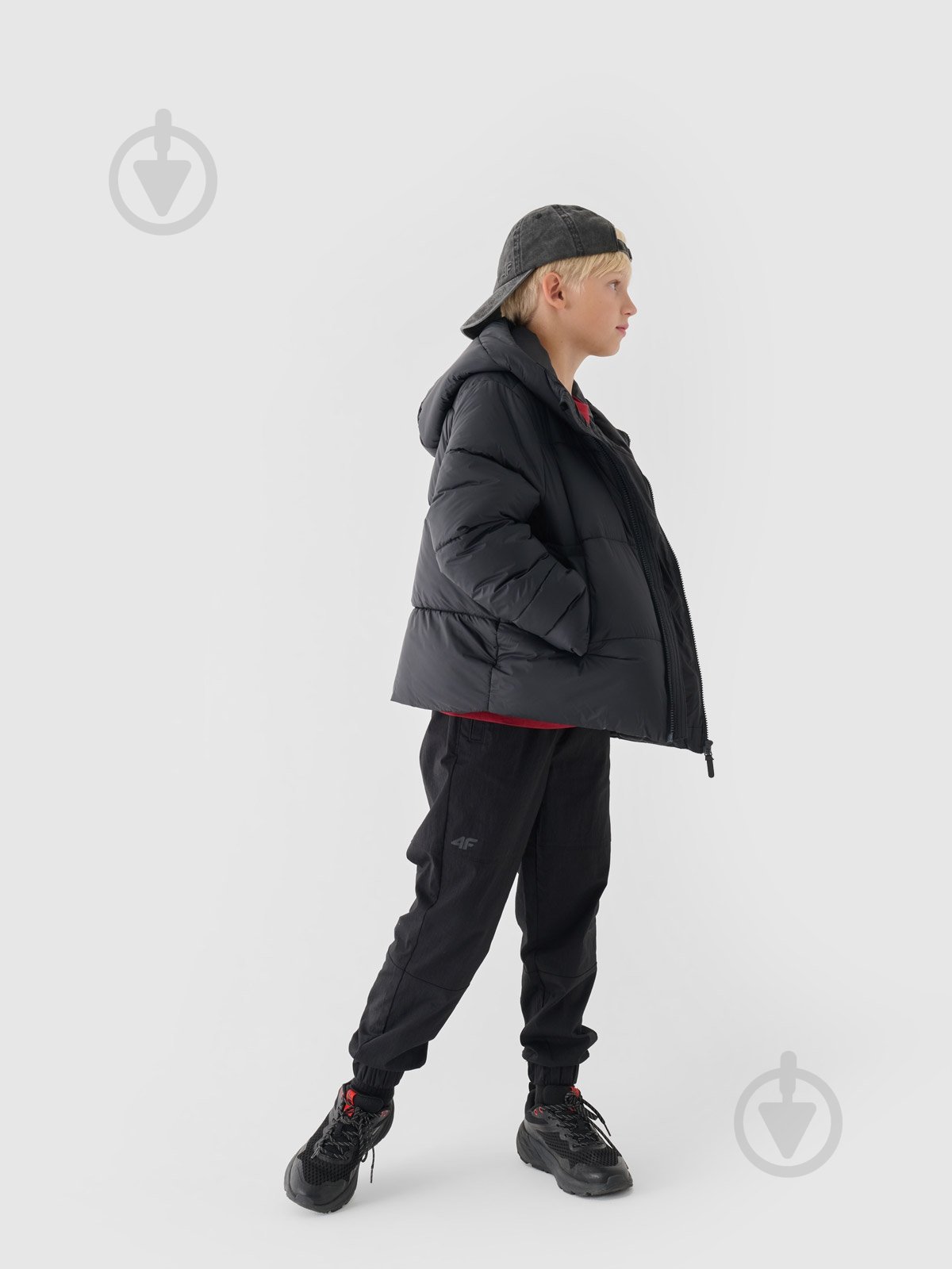 Пуховик для хлопчиків зимовий 4F DOWN JACKET M463 4FJWAW24TDJAM463-20S чорний - фото 6