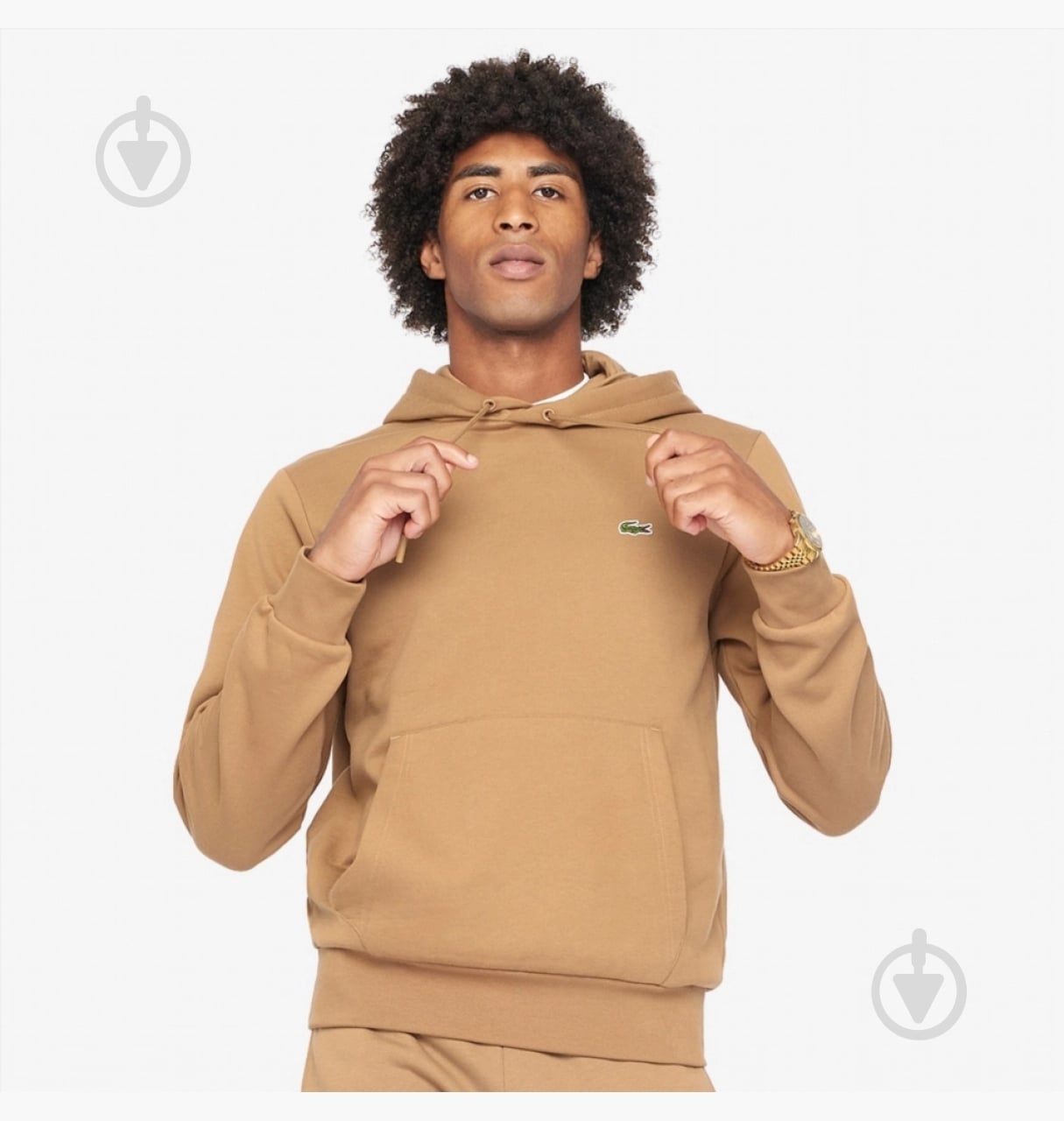 Худи Lacoste SH9623Z0W р.S бежевый - фото 1