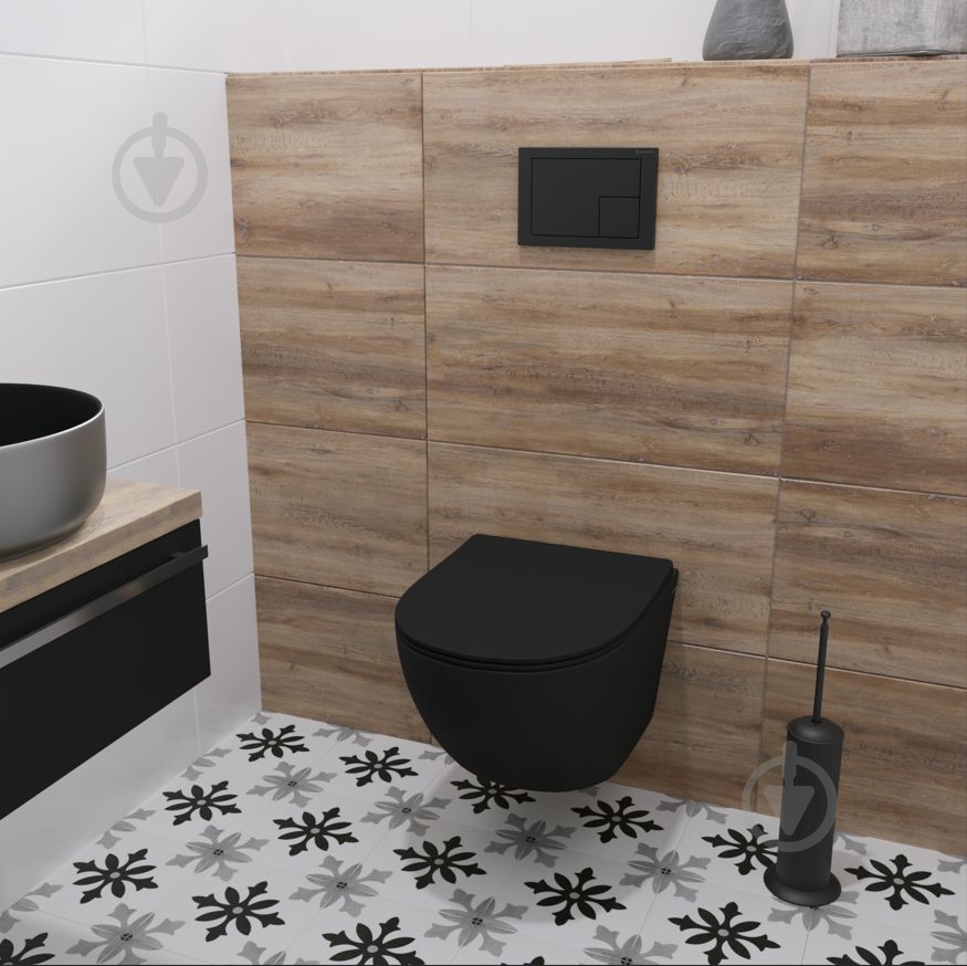 Унитаз подвесной Helmken 35103001B 2 в 1 с сиденьем Soft Сlose/EasyOff дюропласт + шумоизоляция, черный - фото 11 Унитаз подвесной Helmken 35103001B 2 в 1 с сиденьем Soft Сlose/EasyOff дюропласт + шумоизоляция, черный - фото 11