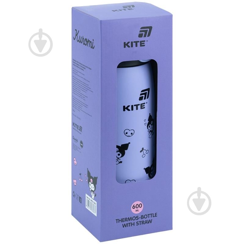 Термос KITE з трубочкою 600 мл Kuromi HK25-1262 - фото 5 Термос KITE з трубочкою 600 мл Kuromi HK25-1262 - фото 5