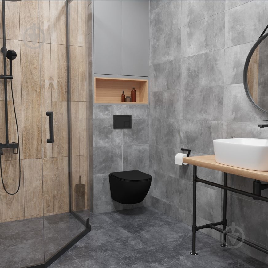 Унітаз підвісний Helmken 35103001B з сидінням Soft Сlose/EasyOff дюропласт, чорний матовий - фото 9 Унітаз підвісний Helmken 35103001B з сидінням Soft Сlose/EasyOff дюропласт, чорний матовий - фото 9