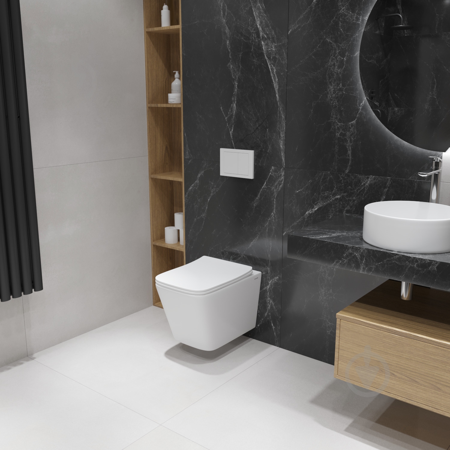 Унитаз подвесной Helmken 35120001 2 в 1с сиденьем Soft Сlose/EasyOff дюропласт + шумоизоляция, белый - фото 9 Унитаз подвесной Helmken 35120001 2 в 1с сиденьем Soft Сlose/EasyOff дюропласт + шумоизоляция, белый - фото 9