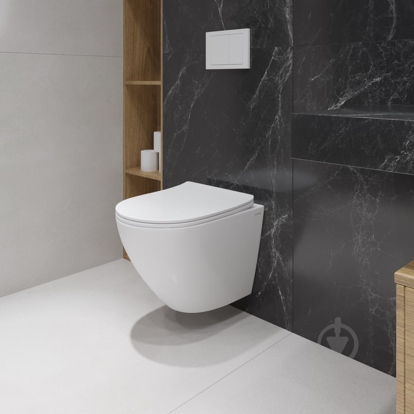 Унітаз підвісний Helmken 35490101 з сидінням Soft Сlose/EasyOff дюропласт, білий 35490101 з сидінням Soft Сlose/EasyOff дюропласт, білий - фото 8