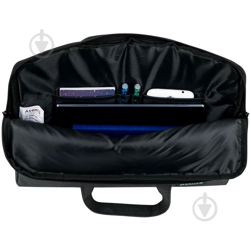 Сумка для документів текстильна А4 темно-сіра Axent 1632-02-A - фото 4 Сумка для документів текстильна А4 темно-сіра Axent 1632-02-A - фото 4