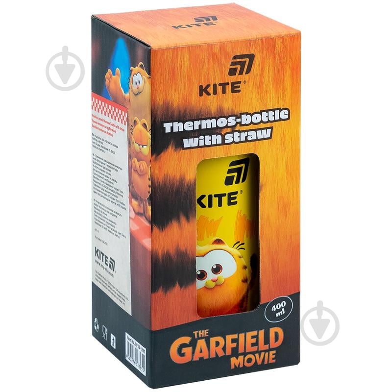 Термос KITE з трубочкою 400 мл Garfield GF25-1261 - фото 5