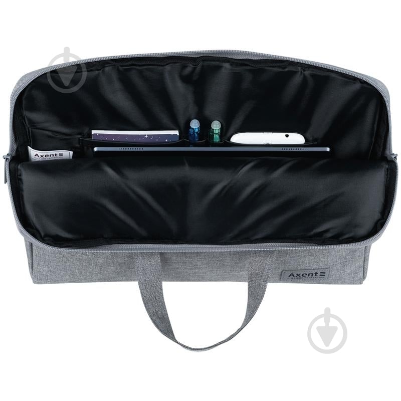 Сумка для документов текстильная А4 светло-серая Axent 1632-01-A - фото 4 Сумка для документов текстильная А4 светло-серая Axent 1632-01-A - фото 4