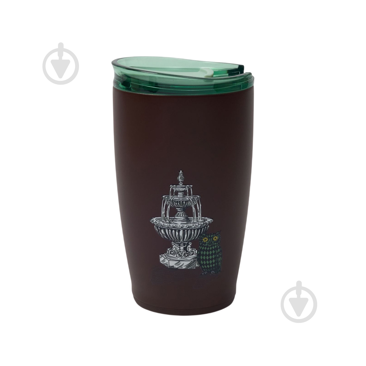 Термокухоль MVM 520 мл KP-160 Brown/Print - фото 1 Термокухоль MVM 520 мл KP-160 Brown/Print - фото 1
