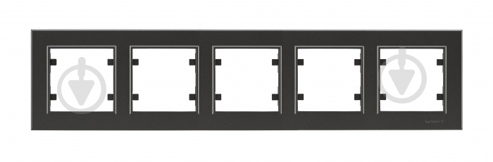 Рамка пятиместная Makel Karea горизонтальная дымчатый - фото 1