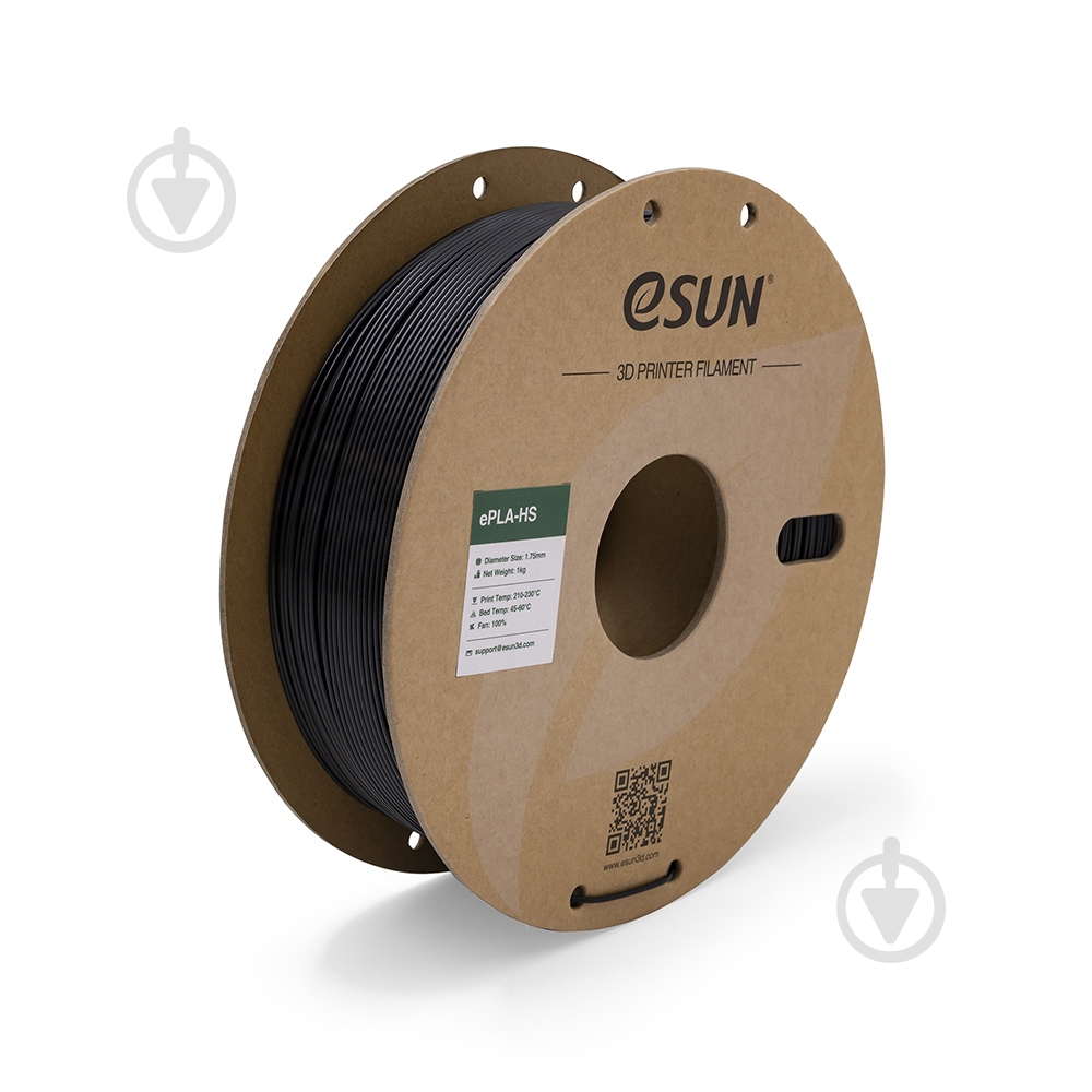 Пластик для 3D-принтера Esun eSUN ePLA+HS 1,75 мм 1 кг черный - фото 2 Пластик для 3D-принтера Esun eSUN ePLA+HS 1,75 мм 1 кг черный - фото 2