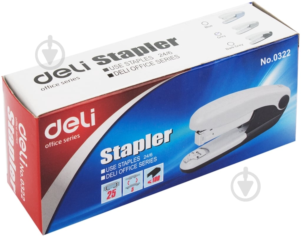 Степлер №24, №26 25 листов металл Deli - фото 2 Степлер №24, №26 25 листов металл Deli - фото 2