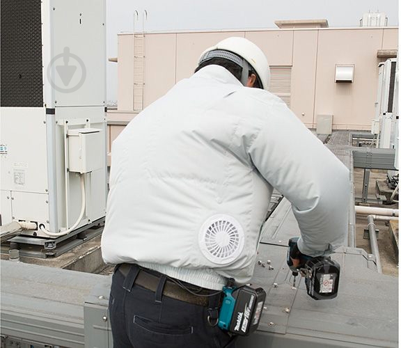 Куртка акумуляторна з вентиляцією Makita LXT CXT р. XXL DFJ210Z2XL білий - фото 3 Куртка акумуляторна з вентиляцією Makita LXT CXT р. XXL DFJ210Z2XL білий - фото 3