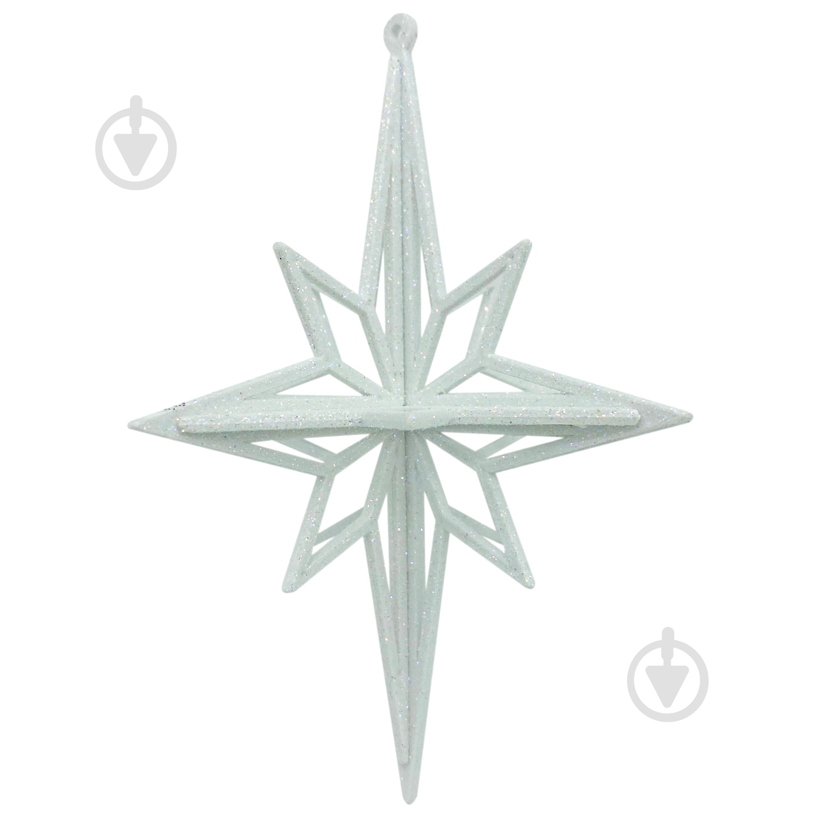 Елочная игрушка Ромб 12 см белый - фото 1 Елочная игрушка Ромб 12 см белый - фото 1