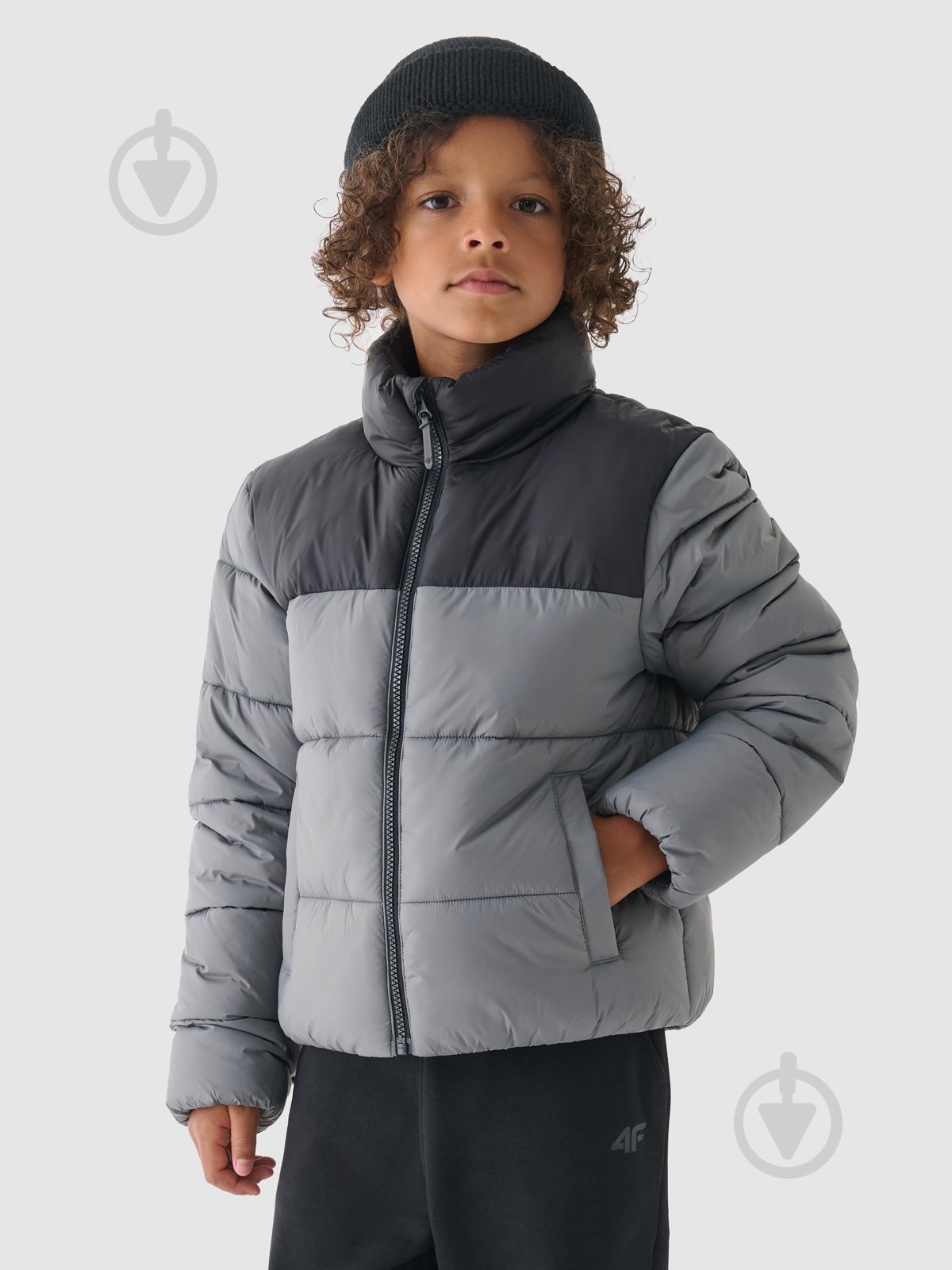 Пуховик для мальчиков зимний 4F DOWN JACKET M461 4FJWAW24TDJAM461-25S р.146 серый - фото 1 Пуховик для мальчиков зимний 4F DOWN JACKET M461 4FJWAW24TDJAM461-25S р.146 серый - фото 1