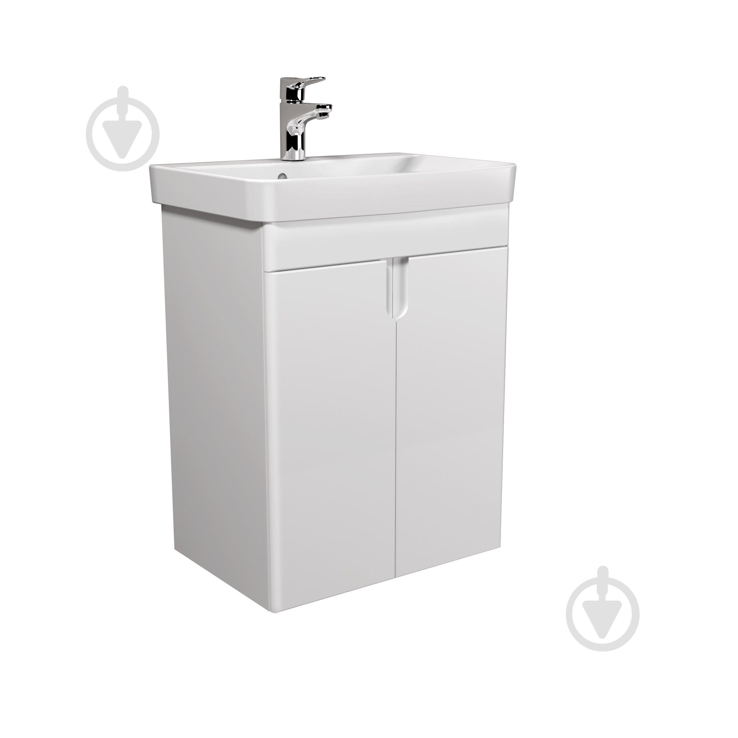 Тумба Мойдодыр напольная/подвесная Simple White 55-U с умывальником River 55 - фото 2 Тумба Мойдодыр напольная/подвесная Simple White 55-U с умывальником River 55 - фото 2