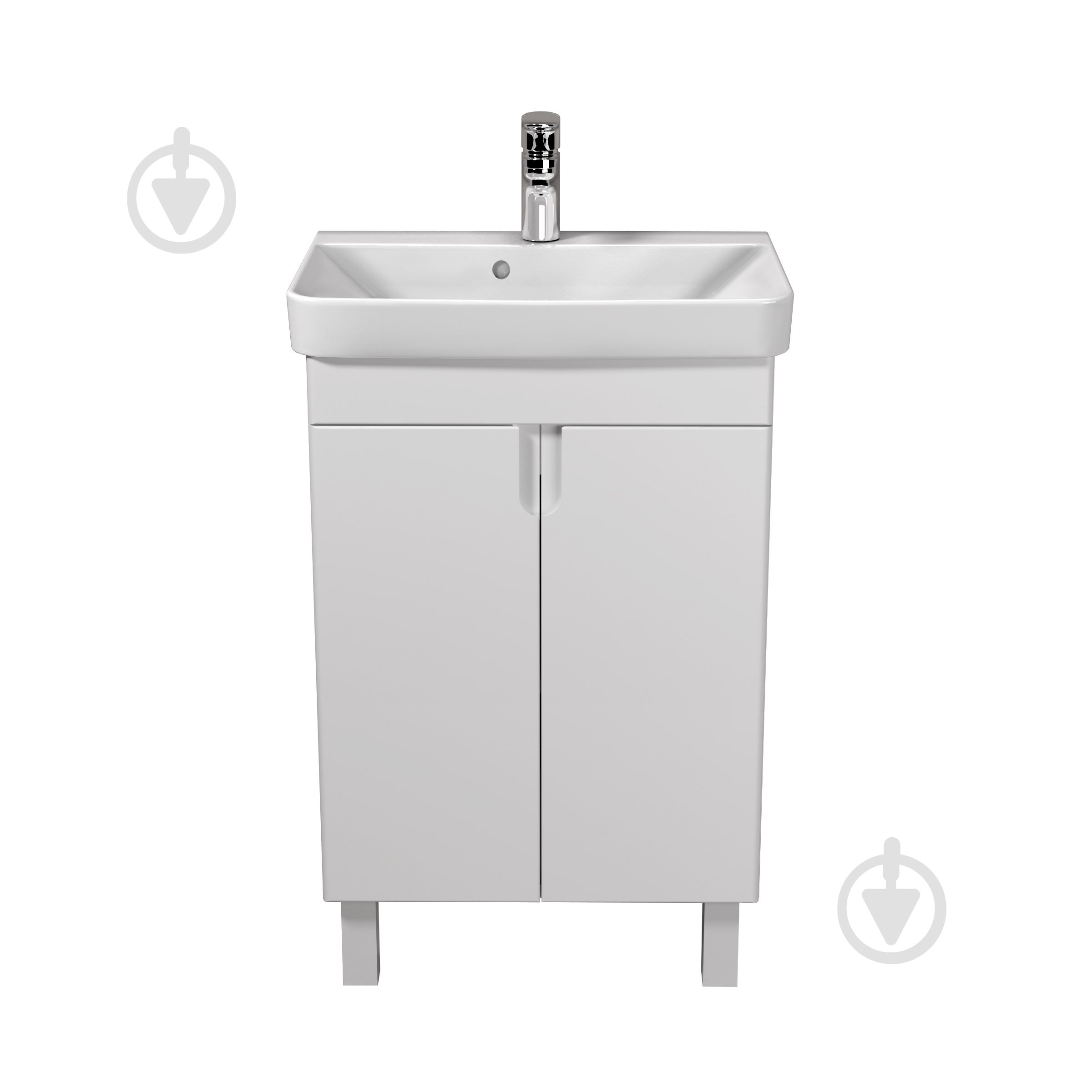 Тумба Мойдодыр напольная/подвесная Simple White 55-U с умывальником River 55 - фото 4 Тумба Мойдодыр напольная/подвесная Simple White 55-U с умывальником River 55 - фото 4