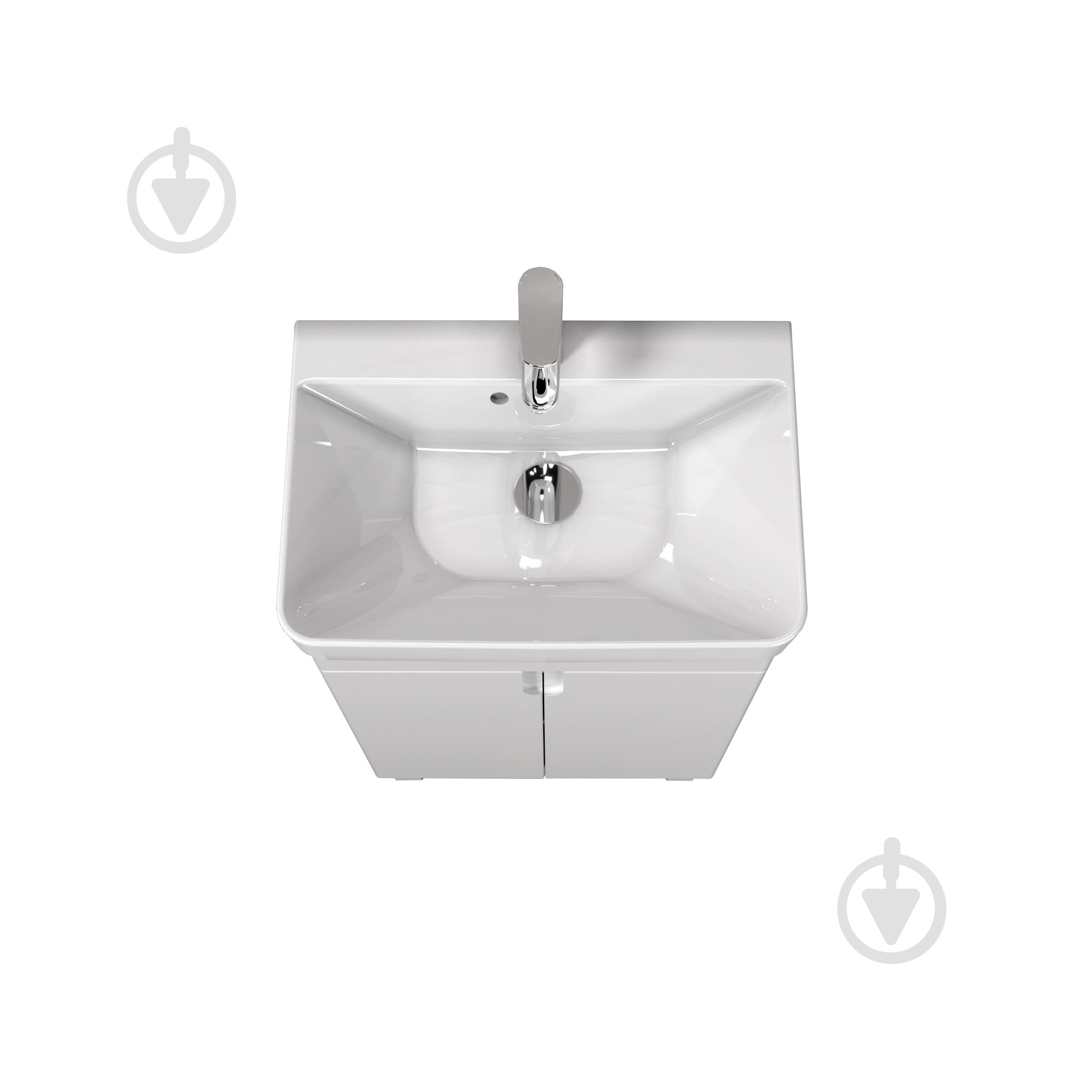 Тумба Мойдодыр напольная/подвесная Simple White 55-U с умывальником River 55 - фото 7 Тумба Мойдодыр напольная/подвесная Simple White 55-U с умывальником River 55 - фото 7