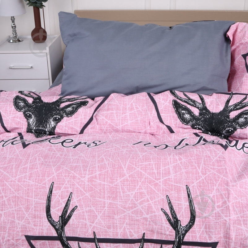 Комплект постельного белья MirSon Ranforce Elite 17-0516 Noble deers pink мульти - фото 2