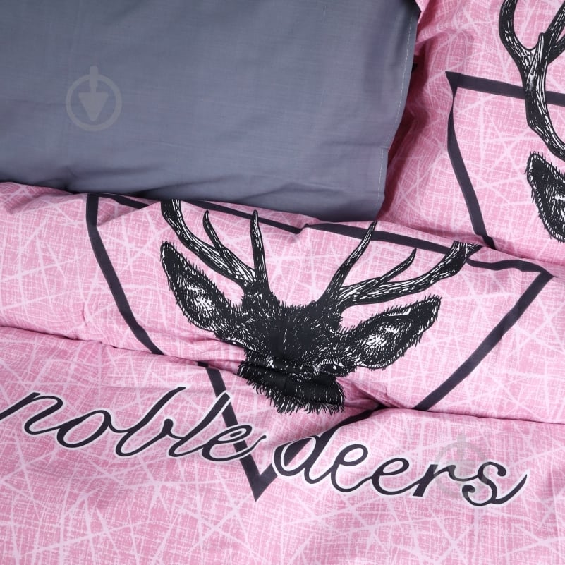 Комплект постельного белья MirSon Ranforce Elite 17-0516 Noble deers pink мульти - фото 3