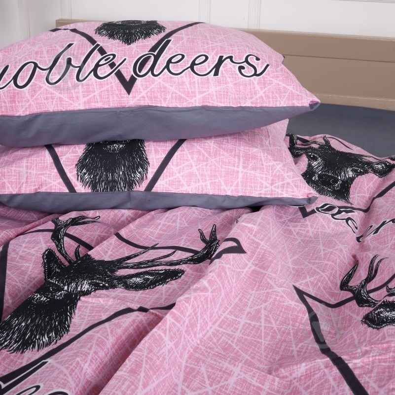Комплект постельного белья MirSon Ranforce Elite 17-0516 Noble deers pink мульти - фото 5