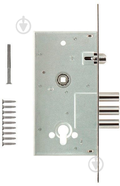 Дверной замок входной Kale 252 R никель - фото 2