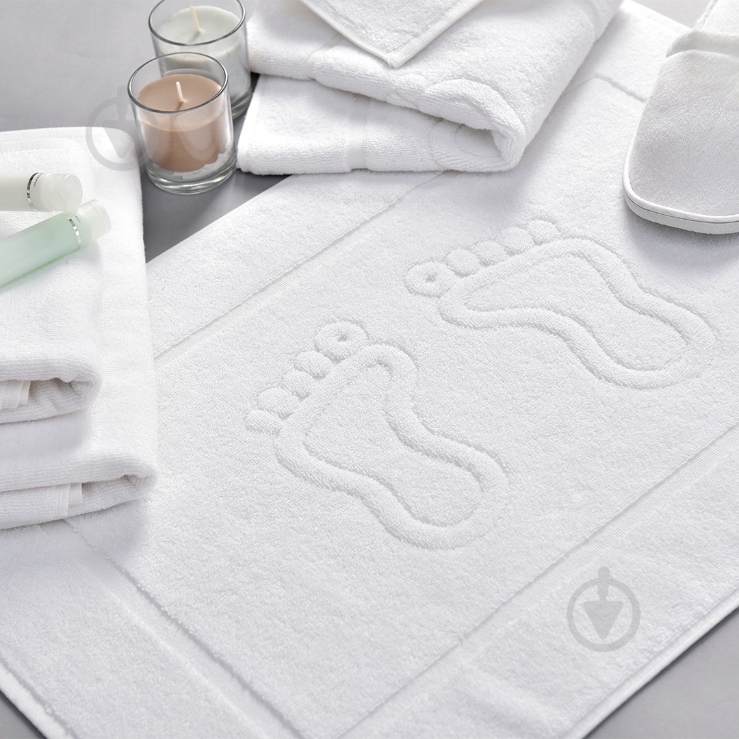 Килимок для ніг 50x70 см білий IDEIA - фото 3