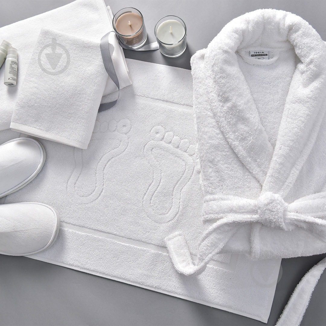 Килимок для ніг 50x70 см білий IDEIA - фото 5