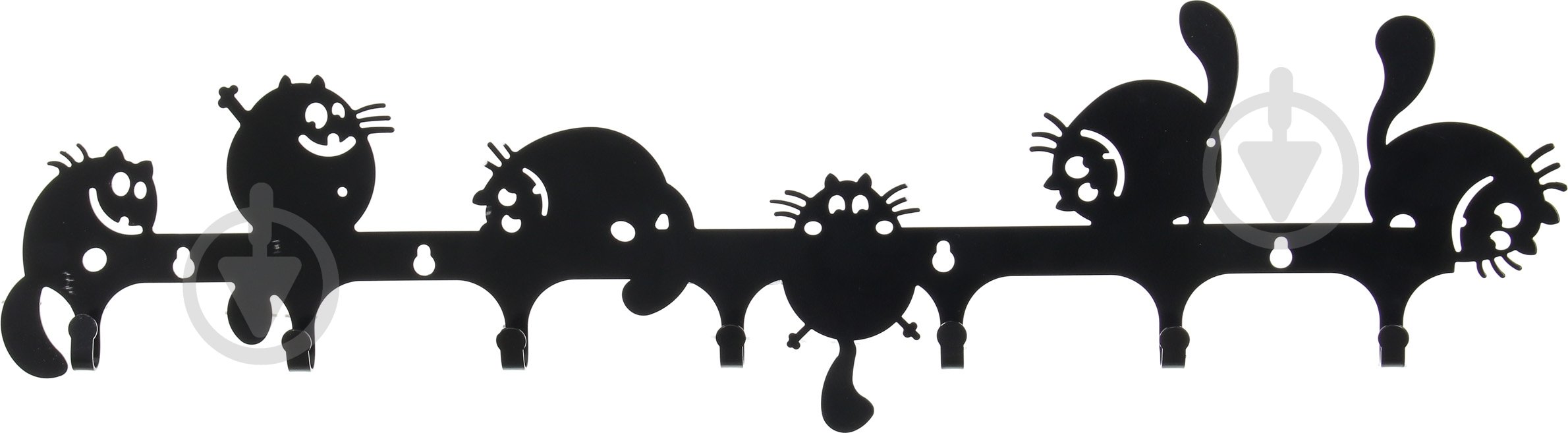 Вешалка для одежды Коты (черный) - фото 1