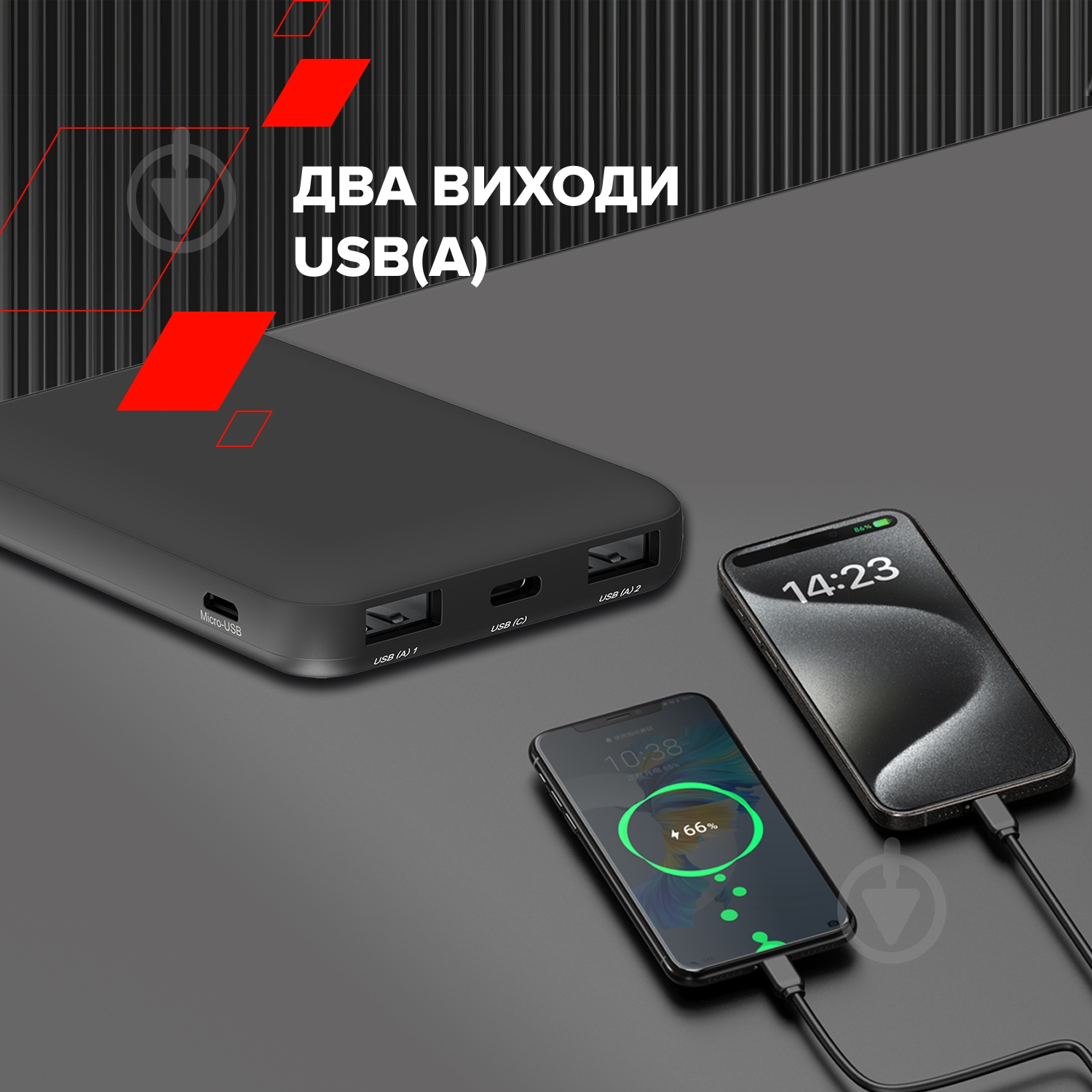 Повербанк Canyon OnPower 100 10000 mAh (CNS-CPB100B) - фото 3 Повербанк Canyon OnPower 100 10000 mAh (CNS-CPB100B) - фото 3