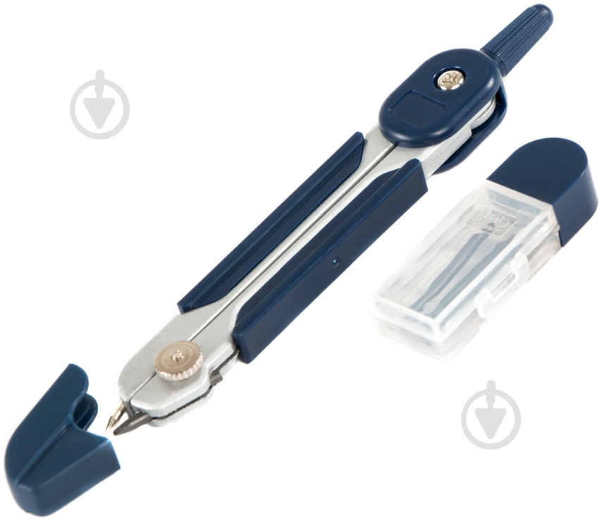 Готовальня 3 предмета, с трафаретной линейкой Deli - фото 2