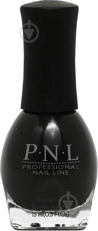 Лак для ногтей P.N.L №109 Black 15 мл - фото 1