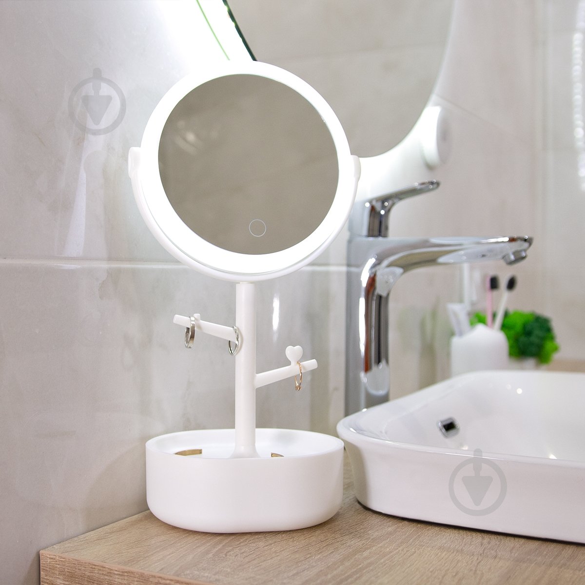 Зеркало косметическое BP-37 WHITE - фото 3