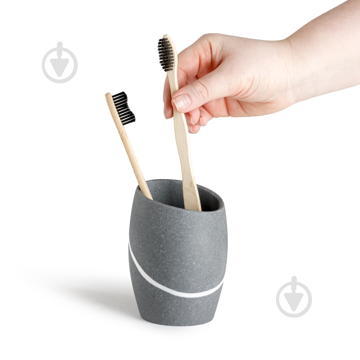 Тримач для зубних щіток MVM BA-12 GRAY Crimea - фото 4