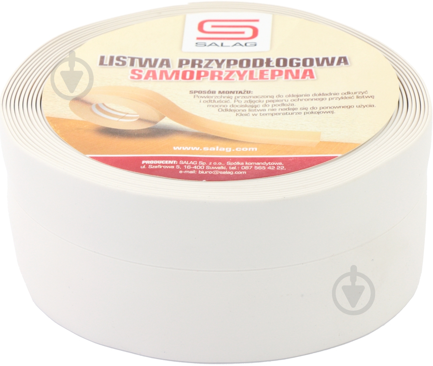 Плінтус самоклеючий Salag білий 50х5000 мм - фото 1