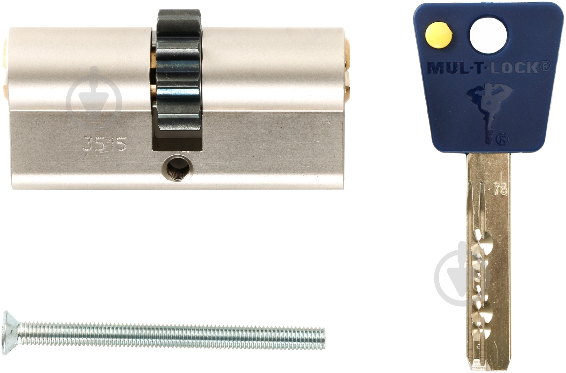 Циліндр Mul-T-Lock 7х7 33x33 ключ-ключ 66 мм нікель - фото 2