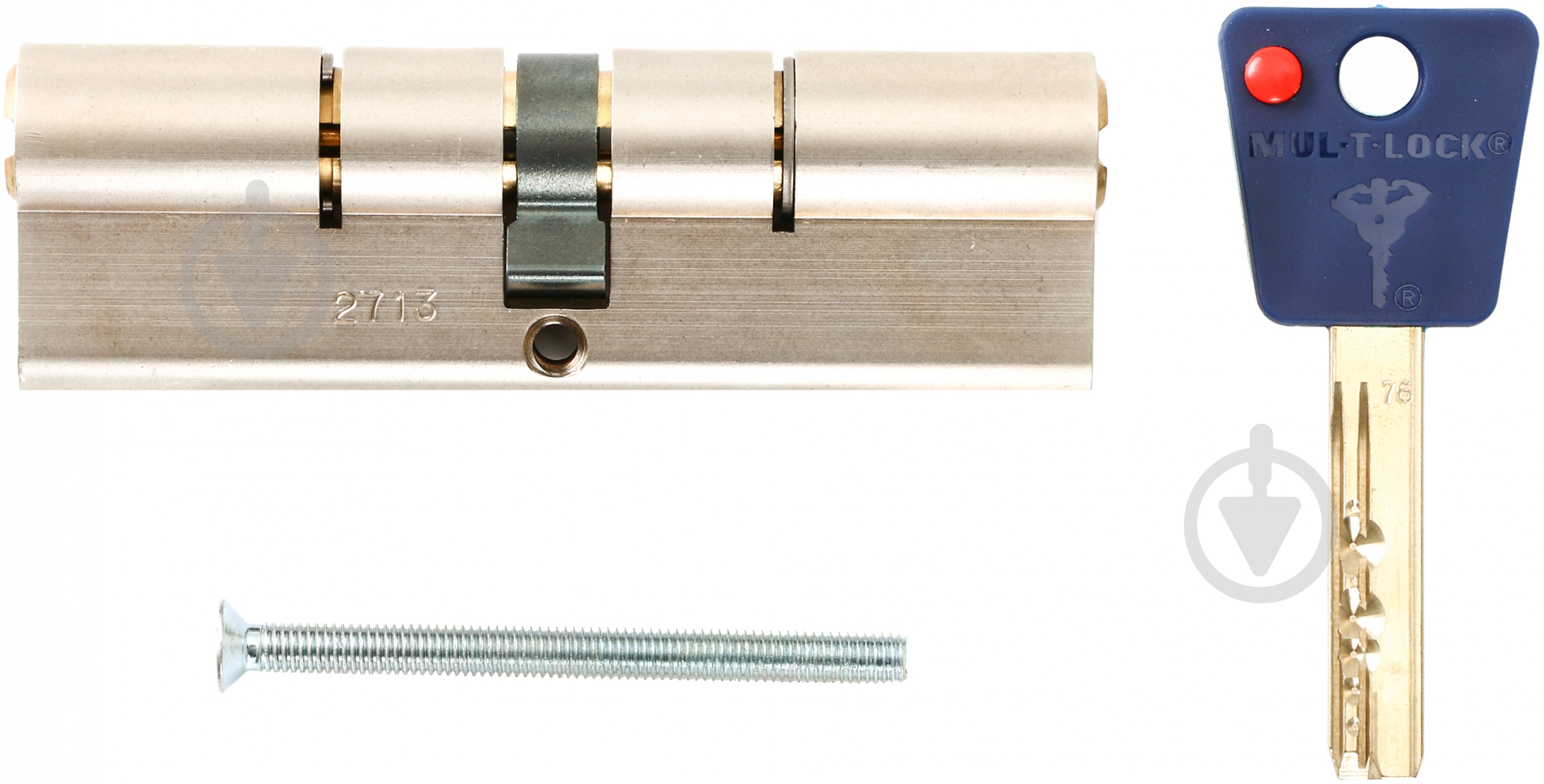 Циліндр Mul-T-Lock 7х7 40x40 ключ-ключ 80 мм нікель - фото 2 Циліндр Mul-T-Lock 7х7 40x40 ключ-ключ 80 мм нікель - фото 2