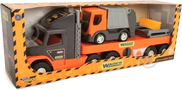 Игрушечный набор Wader Super Tech Truck с мусоровозом - фото 3