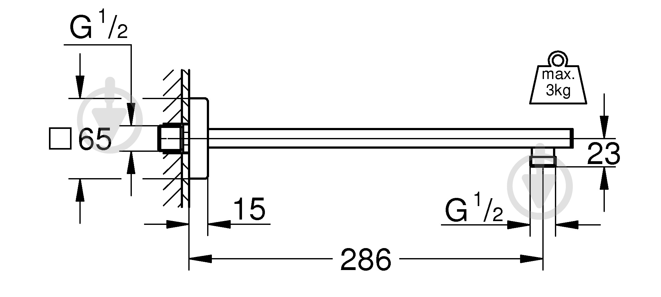 Держатель для душа Grohe Rainshower 27709000 - фото 2