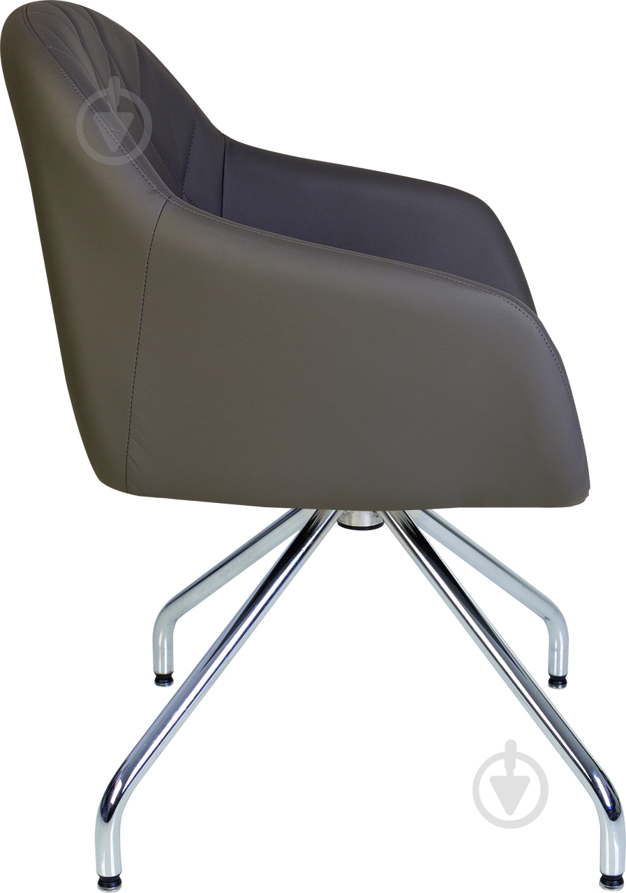 Стілець обідній Nowy Styl WESTER 4S CHROME ECO35 хром/мокко - фото 2