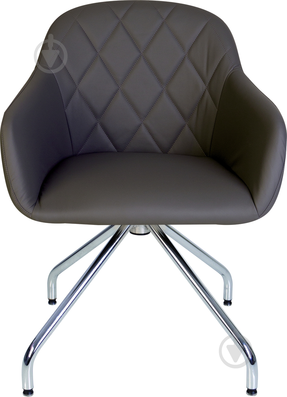 Стілець обідній Nowy Styl WESTER 4S CHROME ECO35 хром/мокко - фото 3