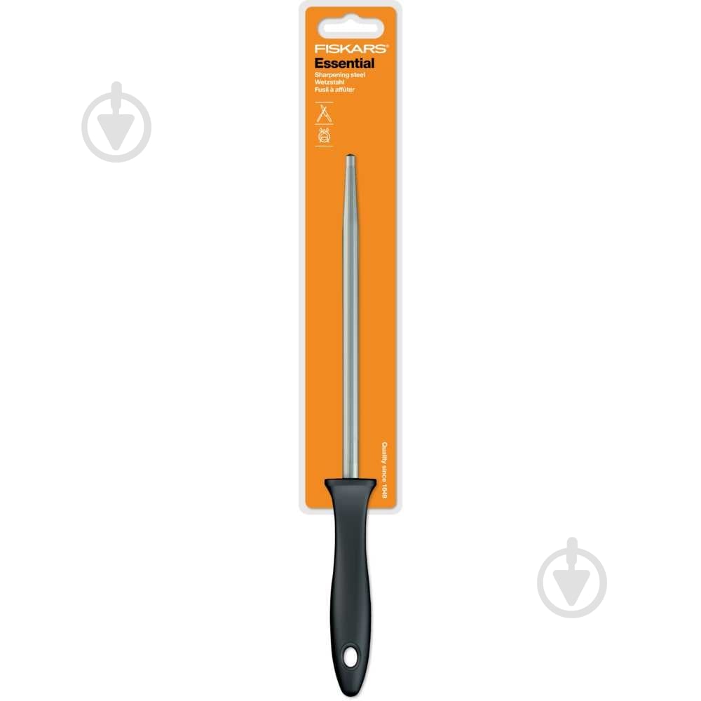 Мусат Fiskars Essential 20 см 1065581 - фото 1 Мусат Fiskars Essential 20 см 1065581 - фото 1