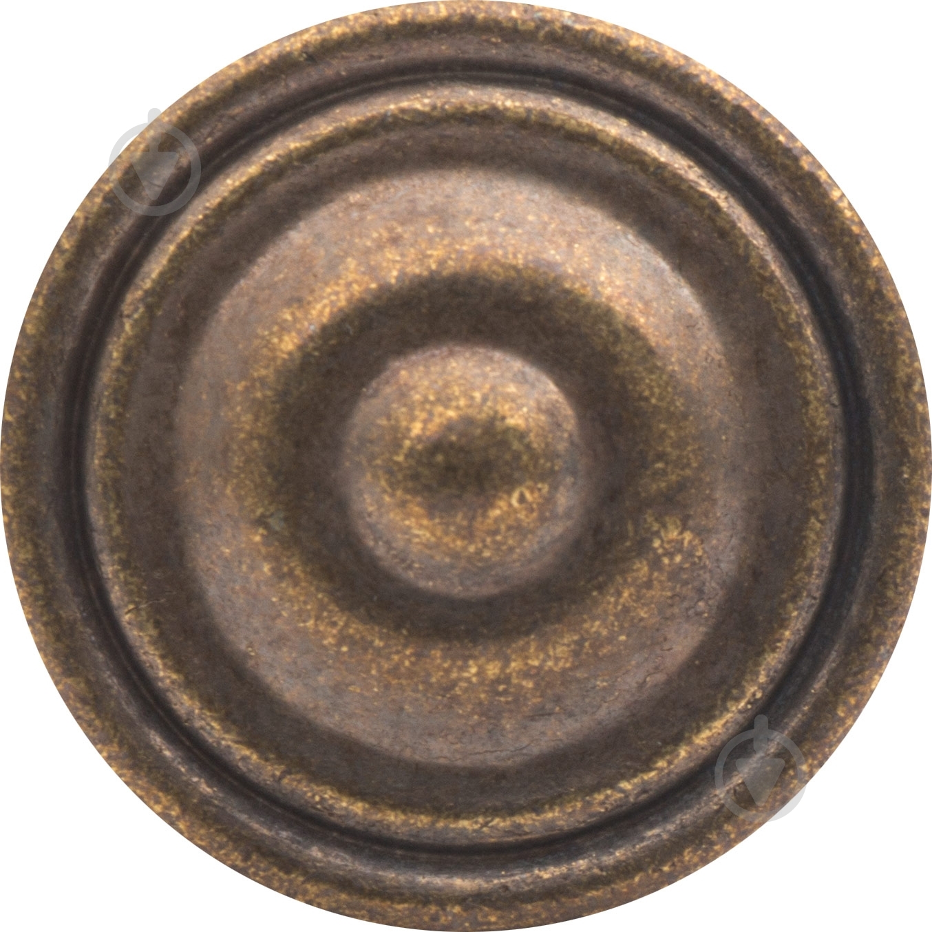 Мебельная ручка кнопка REI 3109 античная латунь - фото 2