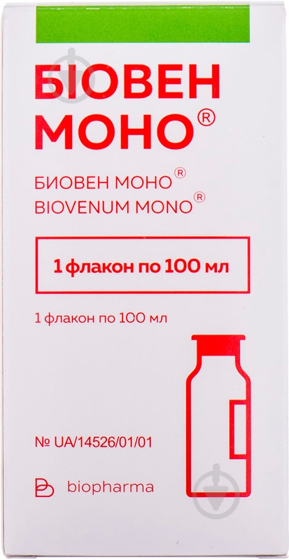 Біовен моно Біофарма д/інф. 5 % по 100 мл у пляш. (флак.) 1 шт. - фото 1
