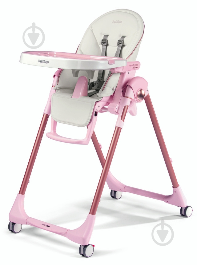 Стільчик для годування Peg-Perego Prima Pappa Follow Me Mon Amour рожеве золото - фото 1