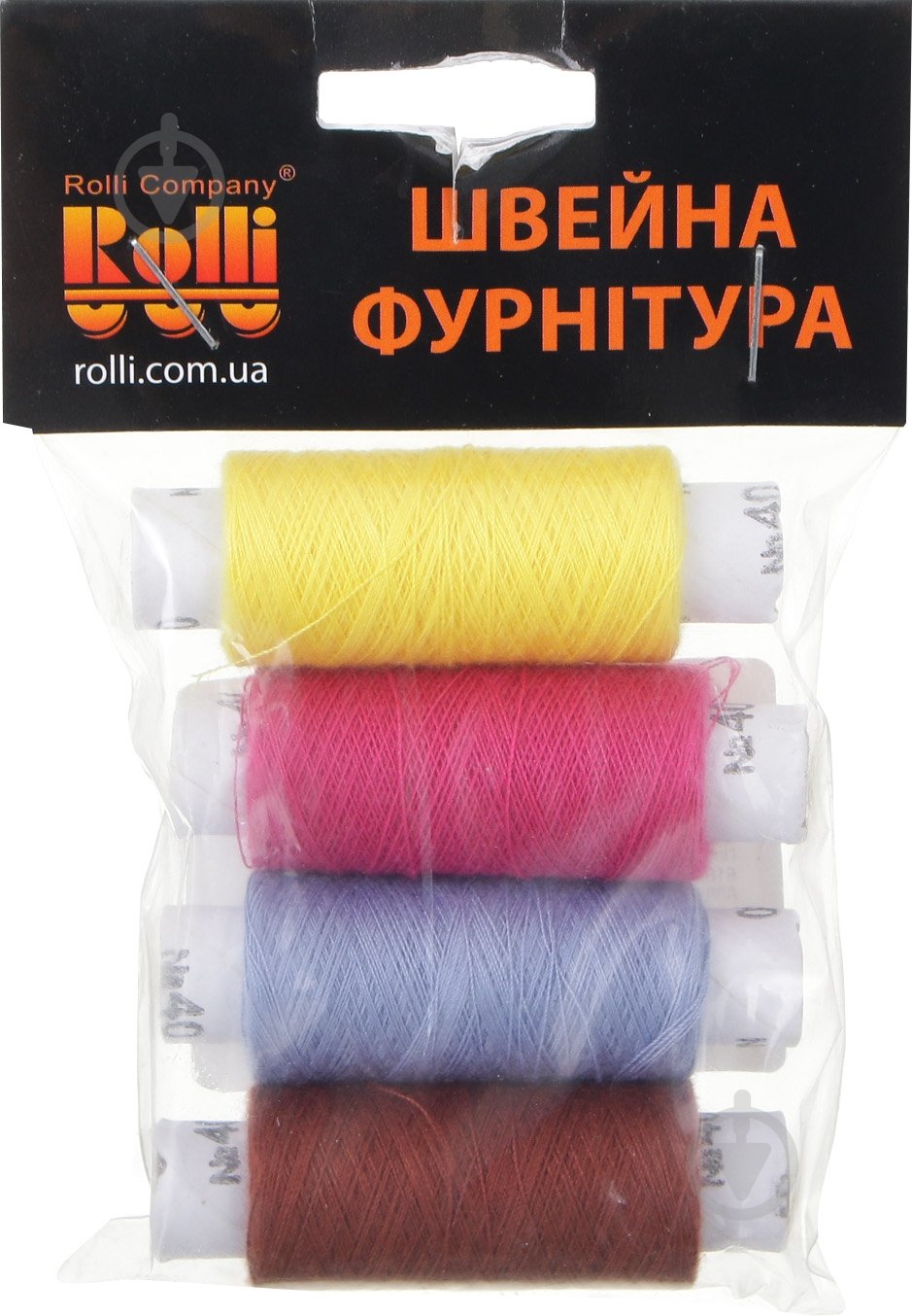 Набор ниток цветных 4 шт. - фото 1